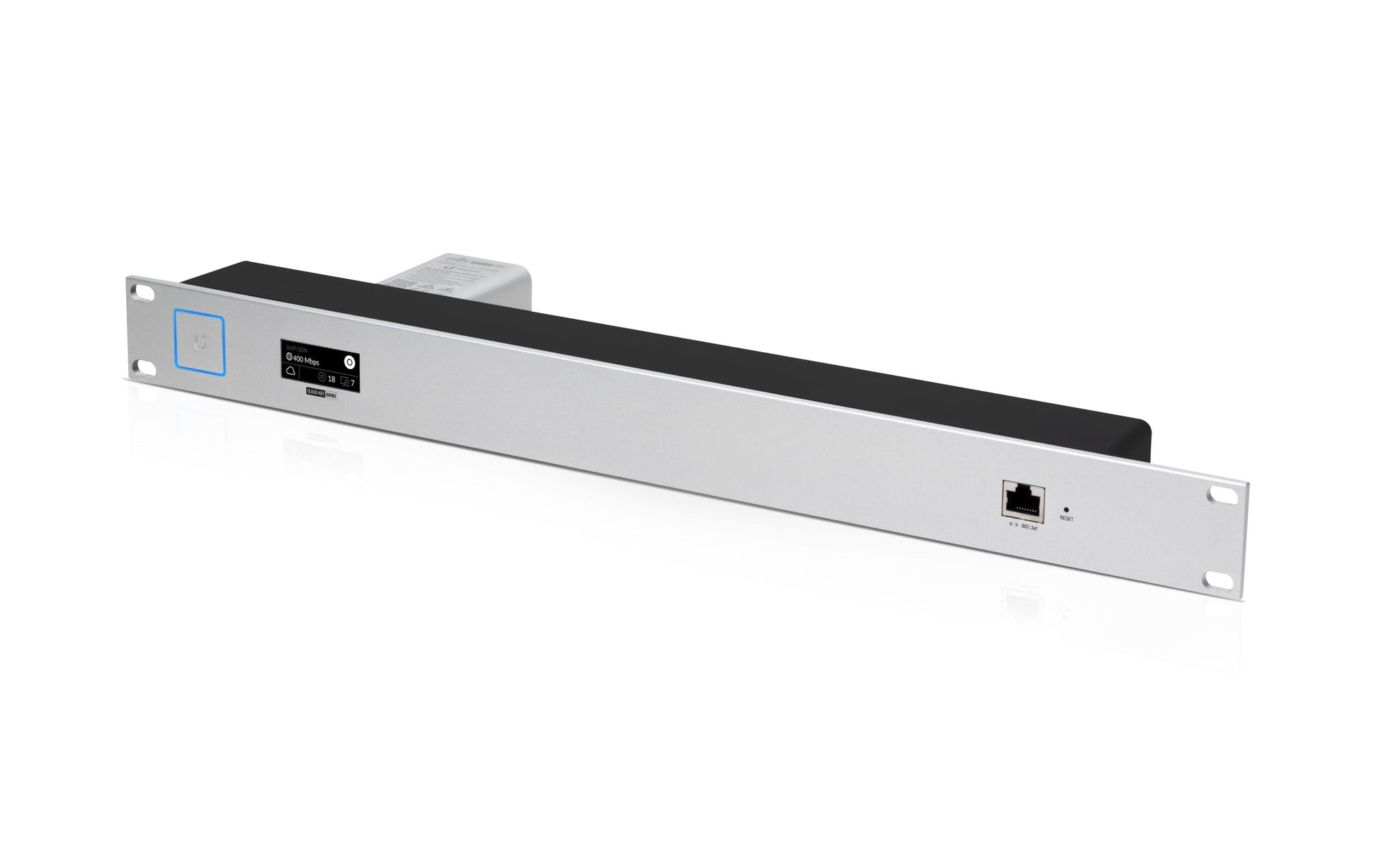 Ubiquiti CKG2-RM – Frontabdeckung, für CloudKey G2/CloudKey G2 Plus, 19" (48,3 cm), Schwarz/Silber, 1× RJ‑45