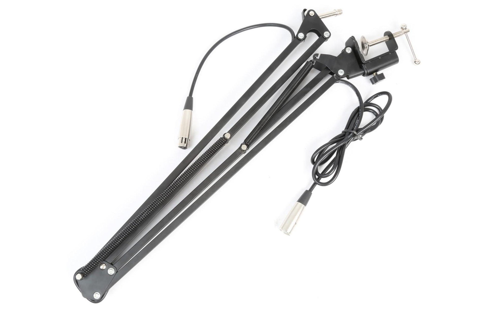 Vonyx TS05 Mikrofonständer (Tisch-Boomarm) – XLR (vormontiertes Kabel), höhenverstellbar, Metall, Schwarz