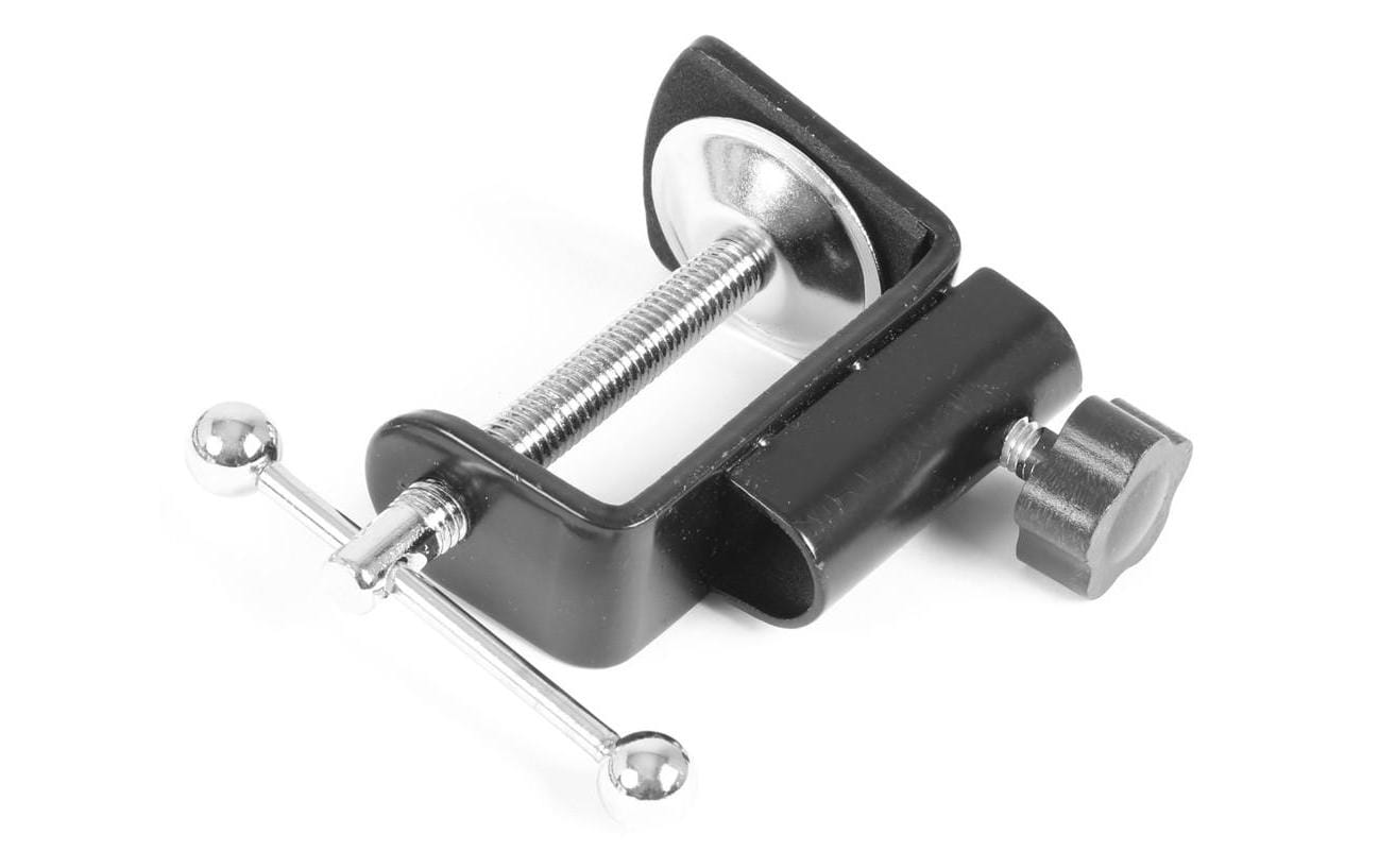 Vonyx TS05 Mikrofonständer (Tisch-Boomarm) – XLR (vormontiertes Kabel), höhenverstellbar, Metall, Schwarz