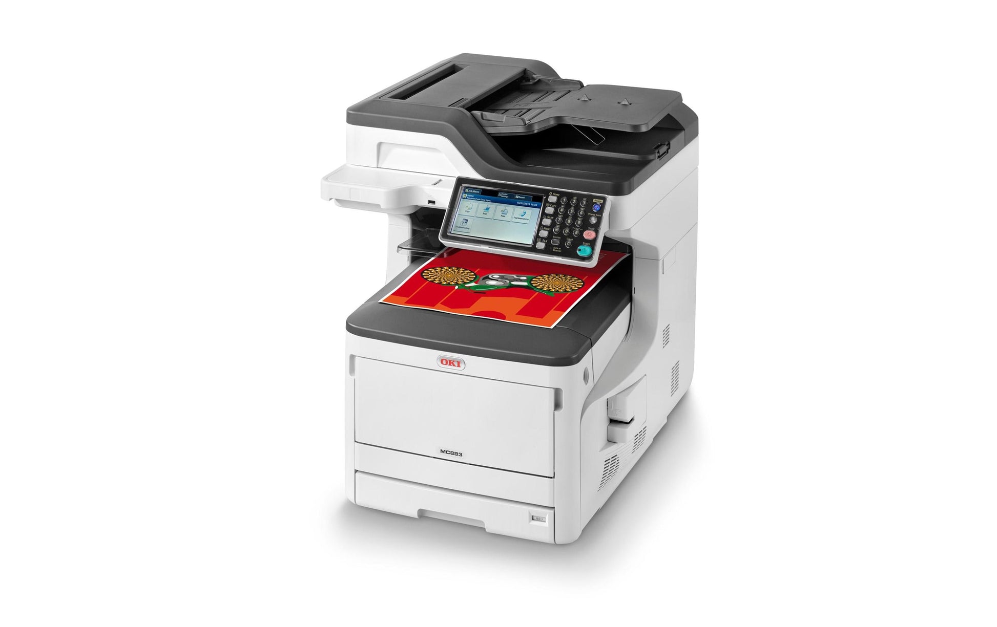 OKI MC883dn – Farbiges Laser-MFP A3, 4-in-1 – USB/LAN – Duplex, Duplex-ADF – 35 ppm S/W, 35 ppm Farbe