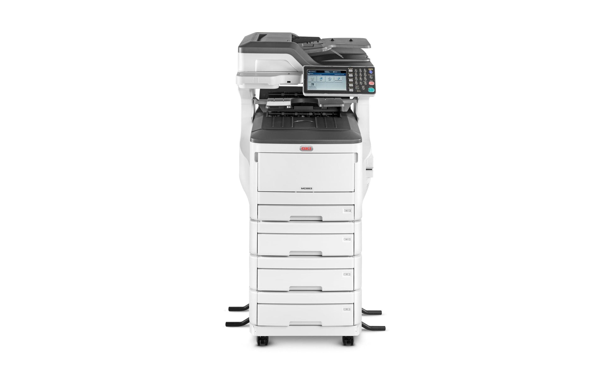 OKI MC883dnv – Farbiges Laser-MFP A3, 4-in-1 – USB – Duplex, Duplex-ADF – 35 ppm S/W, 35 ppm Farbe