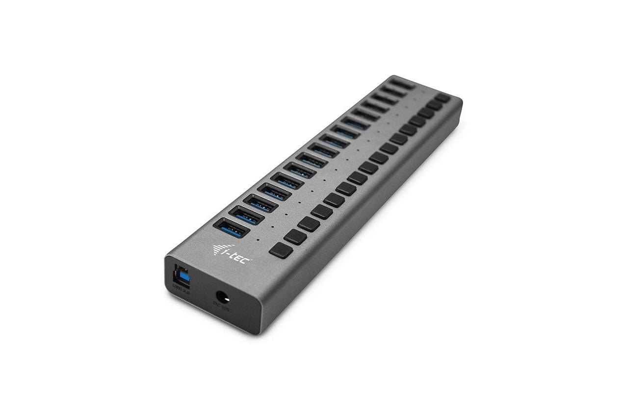 i-tec Ladegerät – 90 W, 16× USB-A, USB 3.0 – für Notebooks, PCs, Tablets