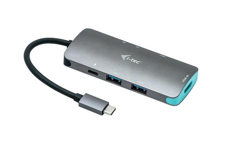 i-tec Metal Nano Dockingstation – USB-C, 1× HDMI, 3× USB-A, 100 W PD, SD/microSD, für Windows/Mac/Linux