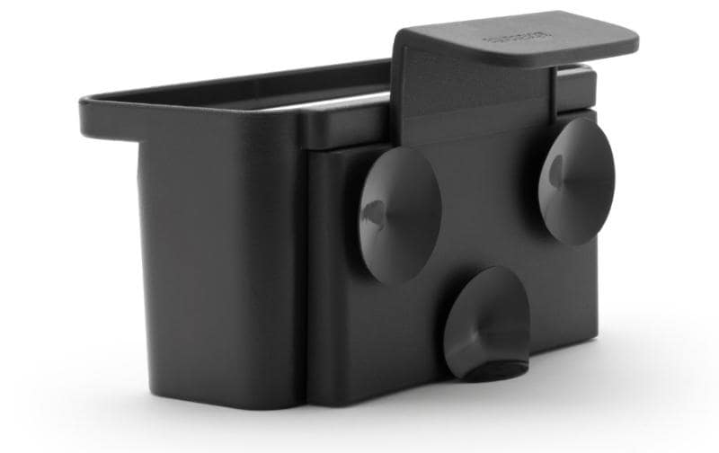 Brabantia Utensilienhalter (wandmontiert) 12,8 × 17,1 × 10,5 cm, Kunststoff, Dunkelgrau
