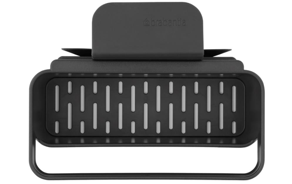 Brabantia Utensilienhalter (wandmontiert) 12,8 × 17,1 × 10,5 cm, Kunststoff, Dunkelgrau