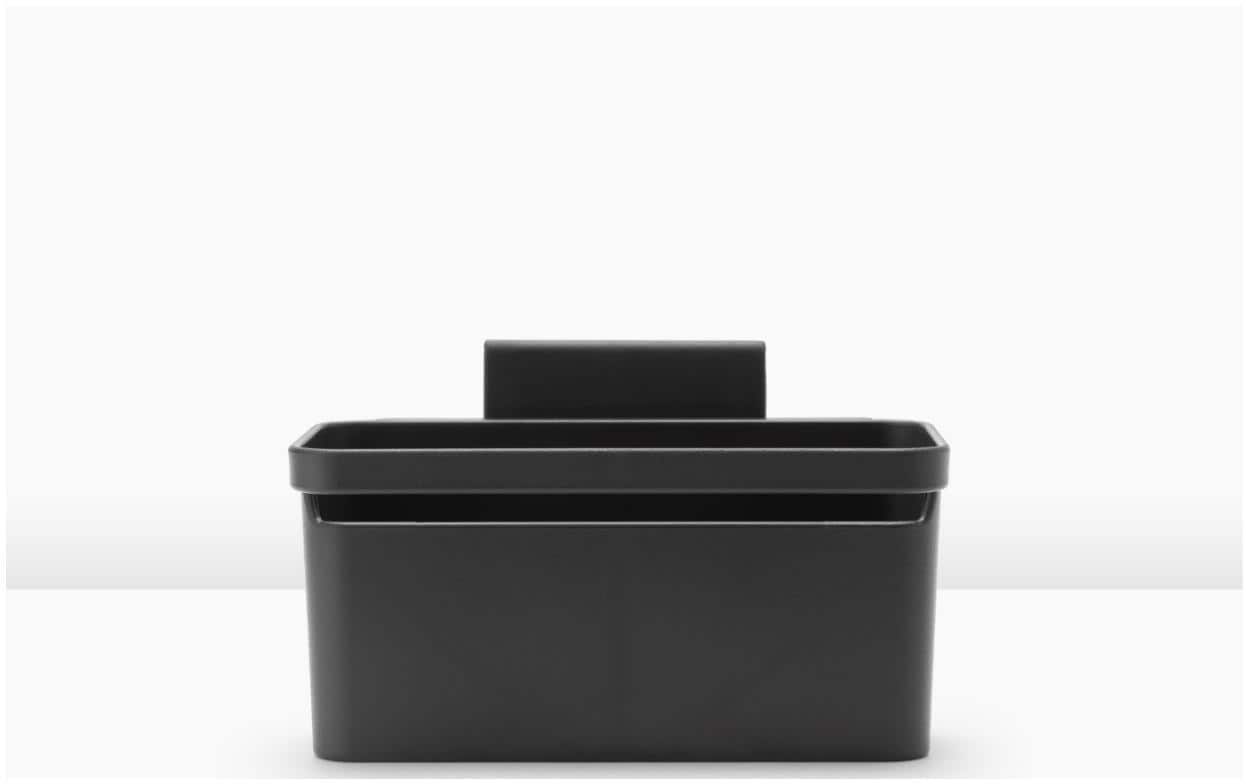 Brabantia Utensilienhalter (wandmontiert) 12,8 × 17,1 × 10,5 cm, Kunststoff, Dunkelgrau