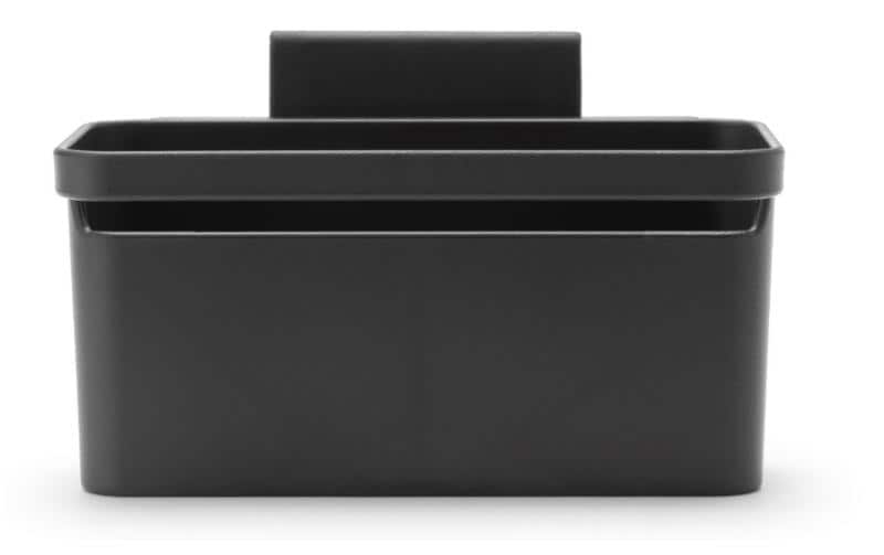 Brabantia Utensilienhalter (wandmontiert) 12,8 × 17,1 × 10,5 cm, Kunststoff, Dunkelgrau