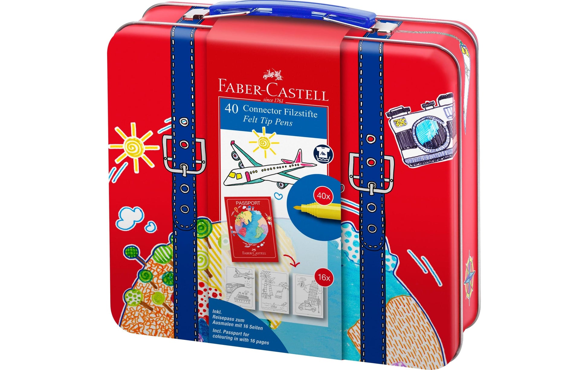Faber-Castell Filzstifte, Strichbreite 1 mm, 40 Farben