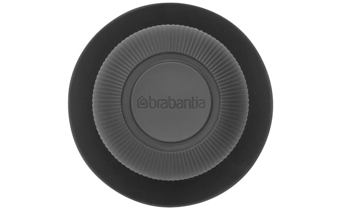Brabantia Abwaschbürste – Kunststoff, 10,5 cm, Dunkelgrau, mit Seifenspender