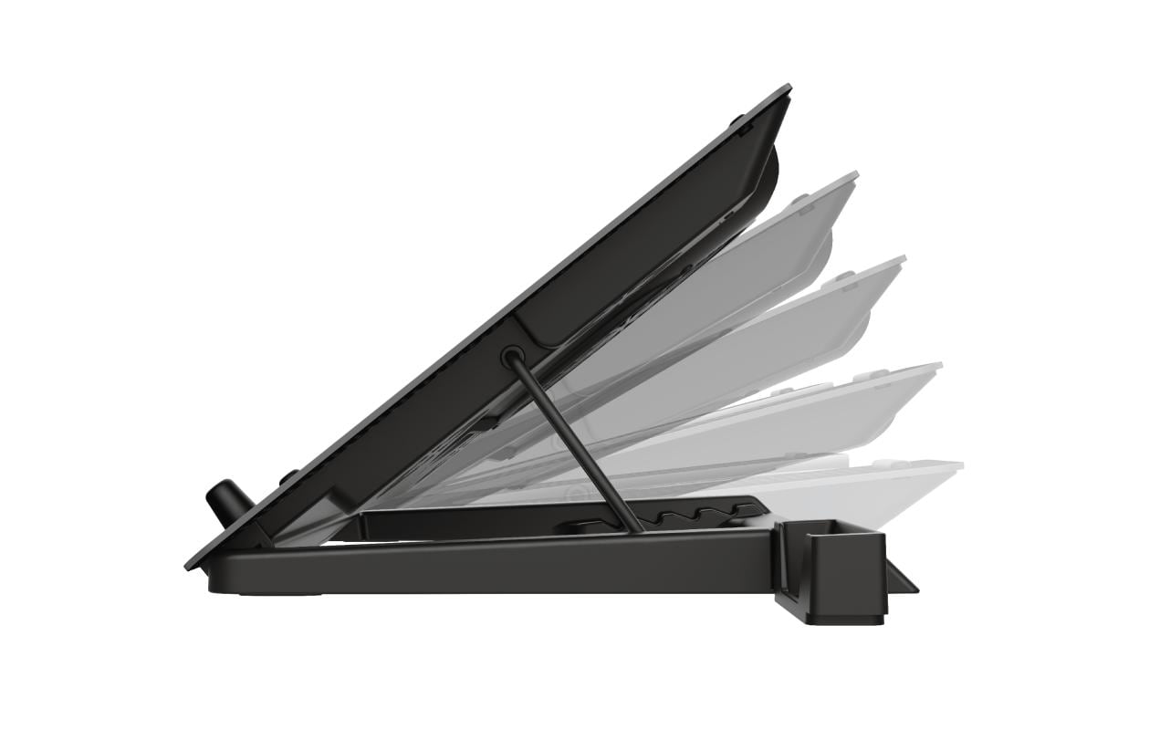 Trust Laptop-Ständer – für Notebooks bis 17,3", USB-Port, Aluminium, schwarz