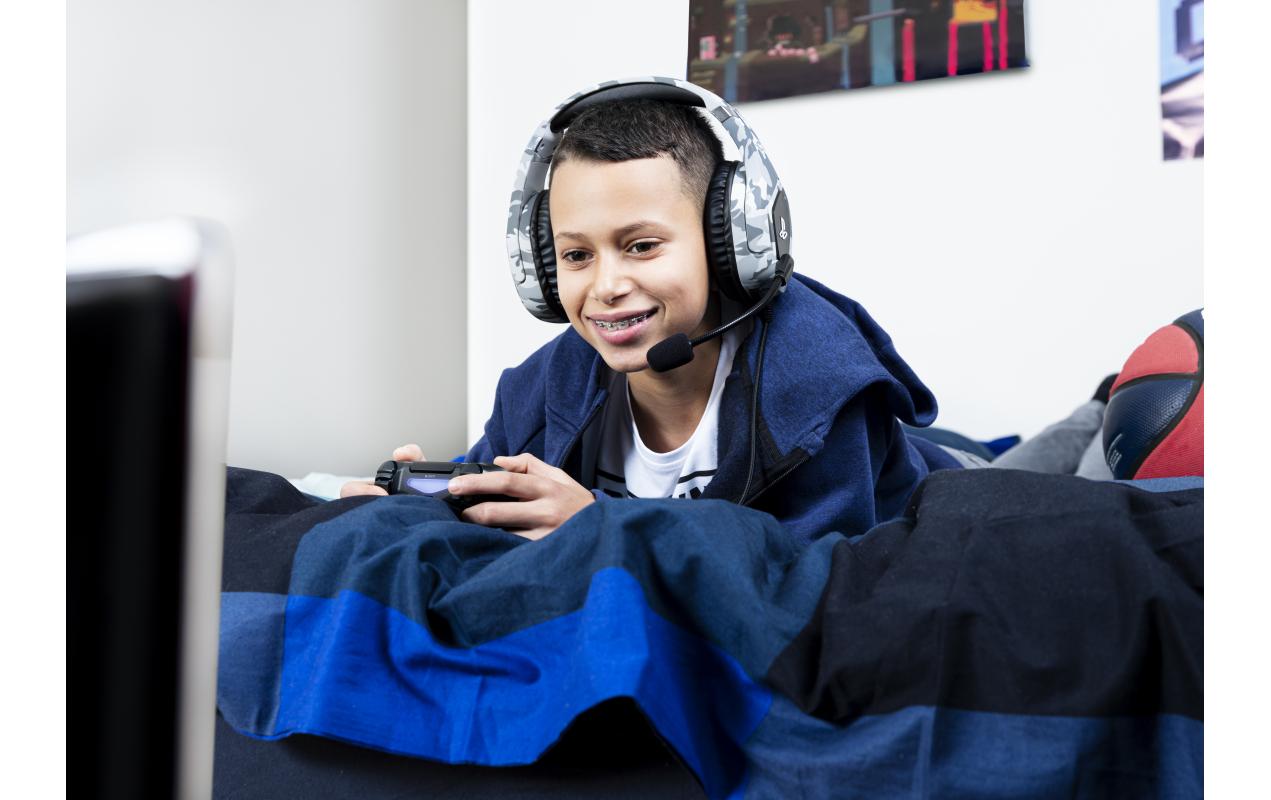 Trust GXT 488 Forze-G Gaming-Headset – Over-Ear, Stereo, Kabelgebunden, 3,5 mm Klinke, für PS4, Grau