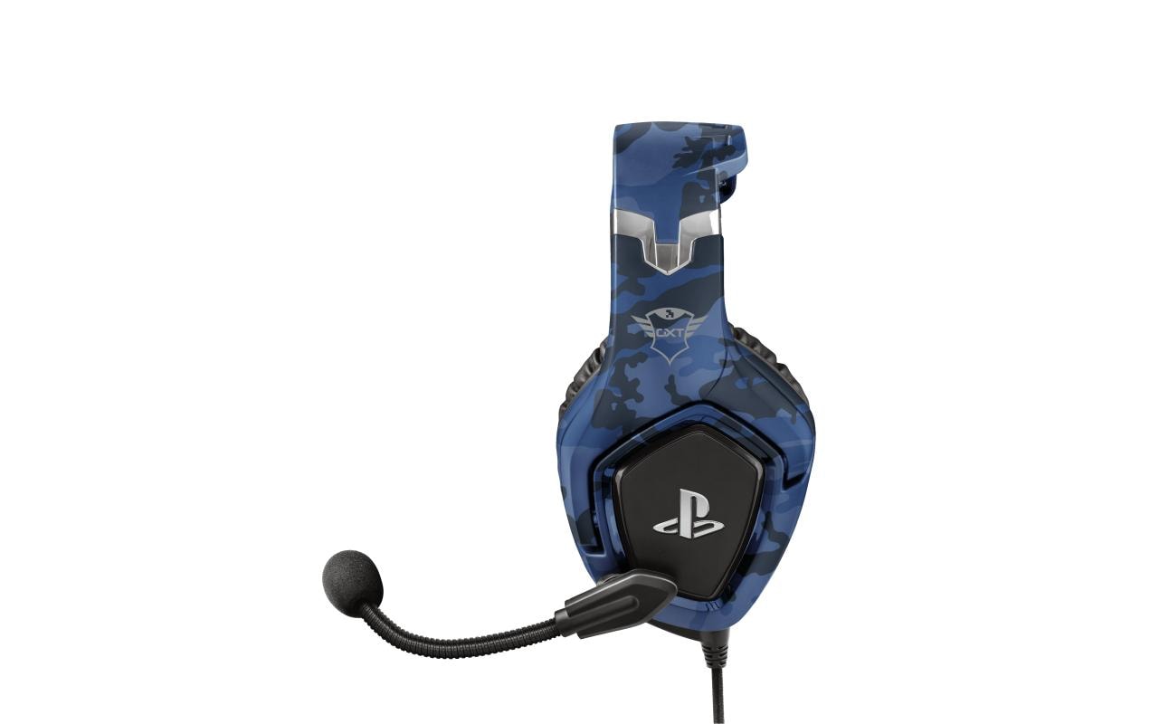 Trust GXT 488 Forze-B Gaming-Headset – Over-Ear, Stereo, Kabelgebunden, 3,5 mm Klinke, ANC, für PS4, PS5, Blau