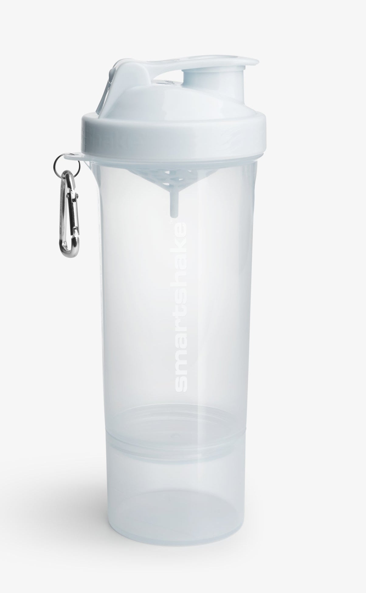 Smartshake Slim Trinkflasche 500 ml – Kunststoff, Sportdeckel, Weiss