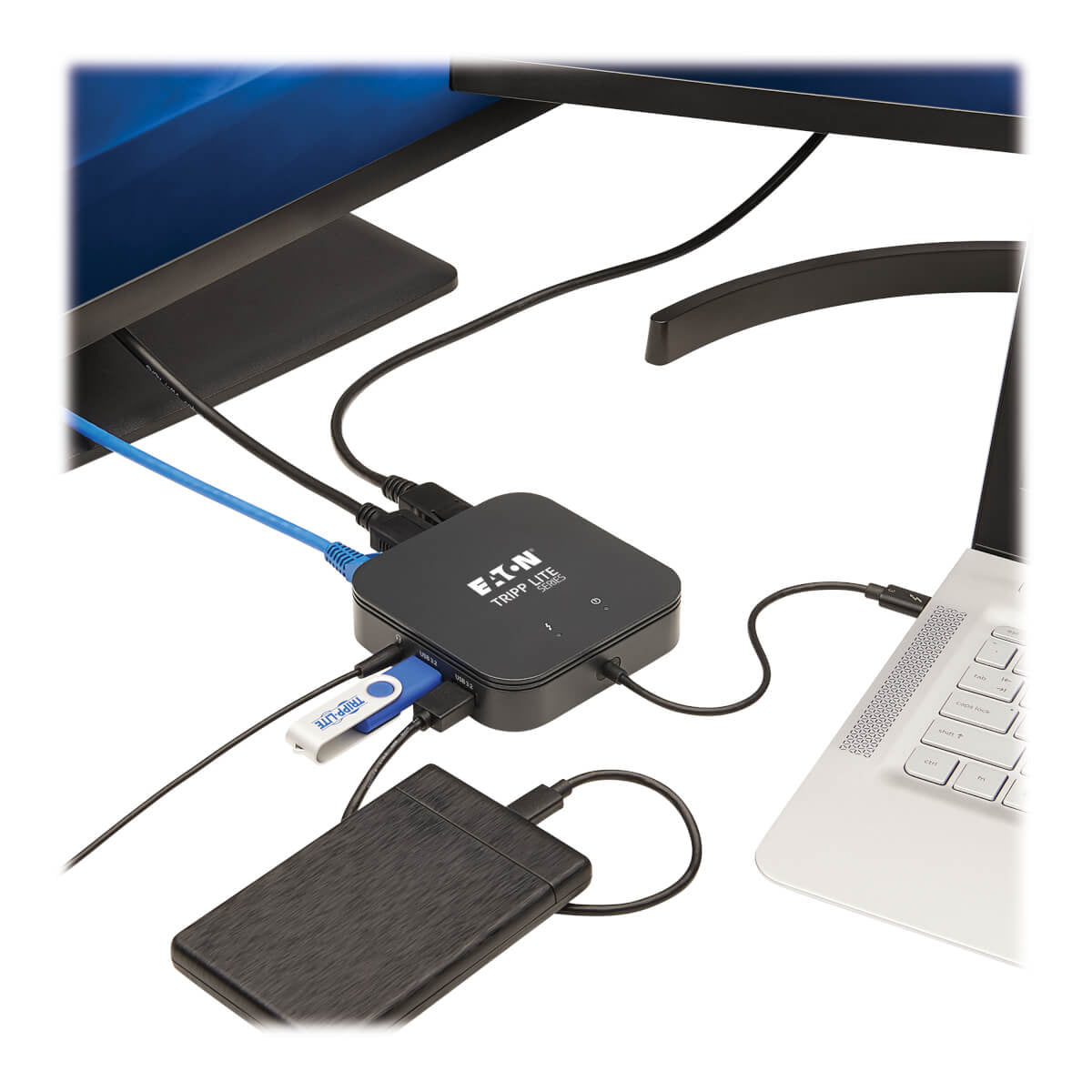Tripp Lite MTB3-DOCK-04 Dockingstation – Thunderbolt 3, 1× DP, 1× HDMI, 2× USB-A, 1× USB-C, 60 W PD, GbE