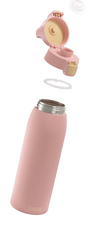 SIGG Shield One Trinkflasche 1 l – Edelstahl, Klappdeckel, Rosa