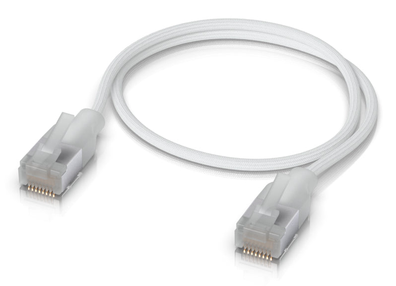 Ubiquiti Patchkabel – Cat6a, geschirmt, 0,3 m, durchscheinend/weiss, RJ-45