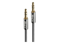 Lindy Audiokabel 3,5 mm Klinke (Stecker) auf 3,5 mm Klinke (Stecker) – 0,5 m, 3-polig (TRS), Anthrazit