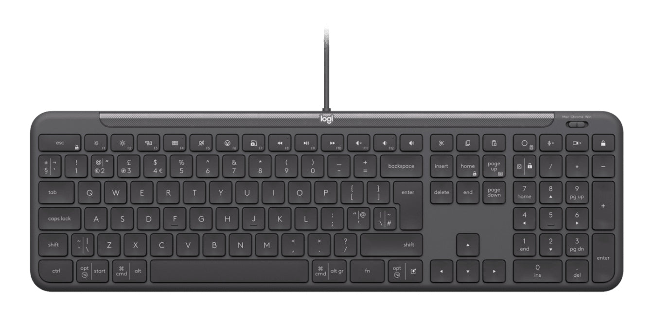 Logitech MK620 for Business – Tastatur- und Maus-Set – Kabelgebunden, USB-C – QWERTY (UK-INT) – Graphit