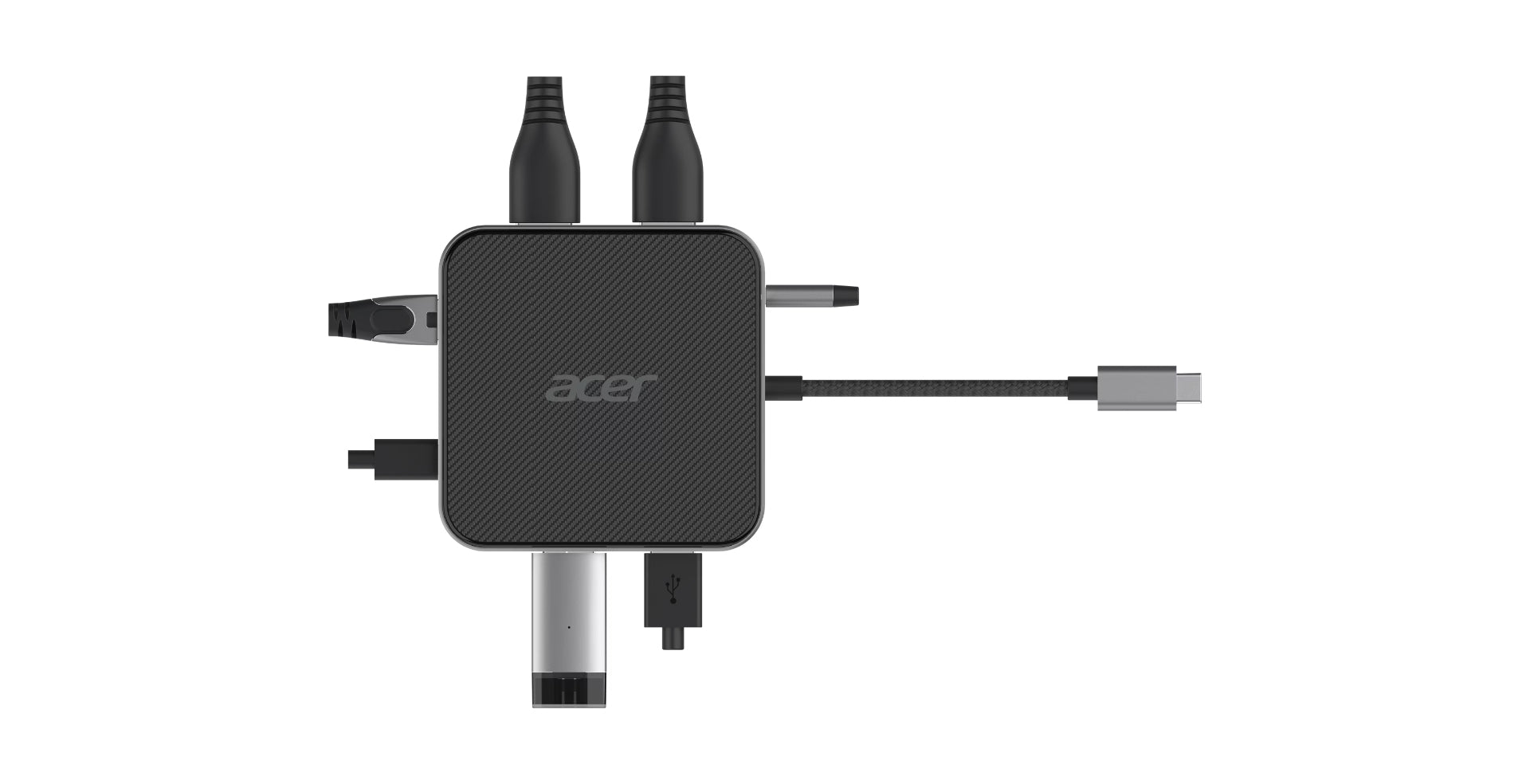 Acer Multiport-Adapter – USB4, 1× DP, 1× HDMI, 2× USB-A, 100 W PD, GbE, 3,5 mm, für Windows/Mac/ChromeOS