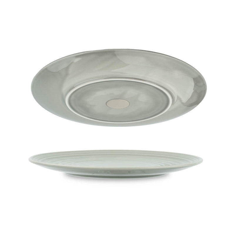 Silwy Vorspeisenteller S0PT-1329-23-G – 2er Set, Ø 23,0 cm, Porzellan, Hellgrau, stapelbar