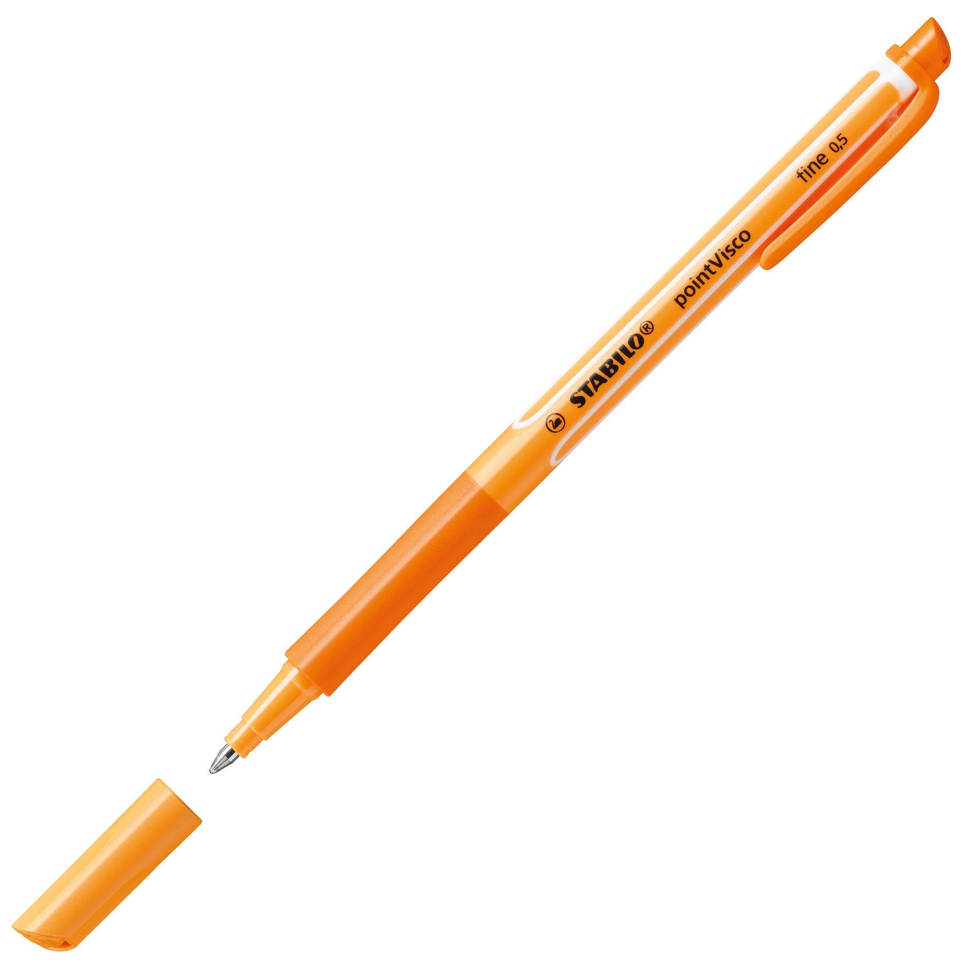 STABILO pointVisco 1099/54 – Tintenroller, 0,5 mm, orange, mit Kappe, Kunststoff
