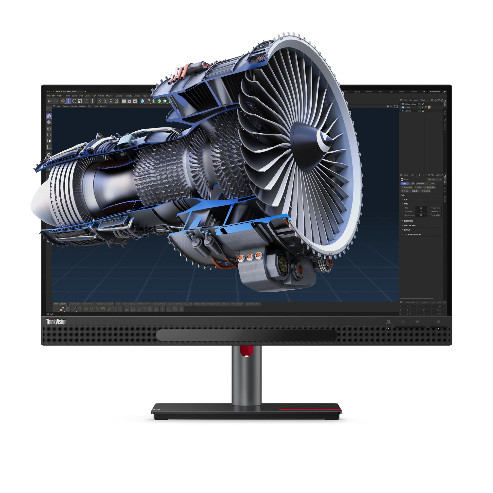 Lenovo ThinkVision 27 – Monitor, 27" 3840 × 2160 (UHD 4K), LED, Schwarz