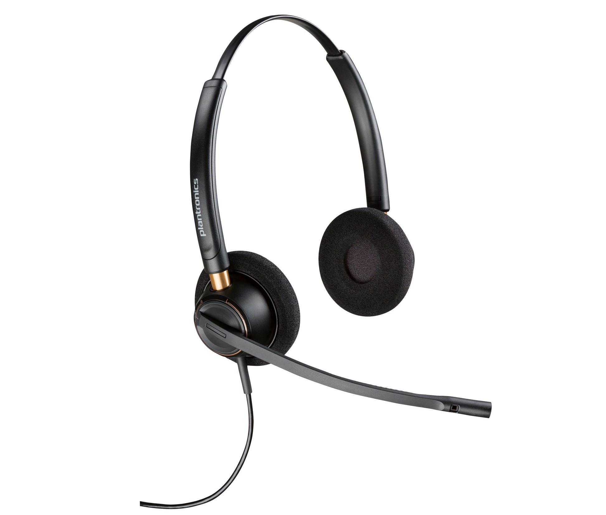 Poly EncorePro 520D mit Quick – Duo Headset – Kabelgebunden, Boom-Mikrofon – Schwarz – für Windows/Mac