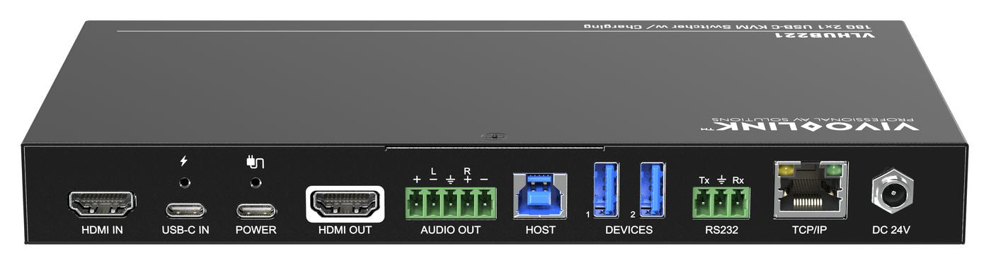 Vivolink VLHUB221 Multiport-Adapter – USB-C, HDMI (4K), USB-A
