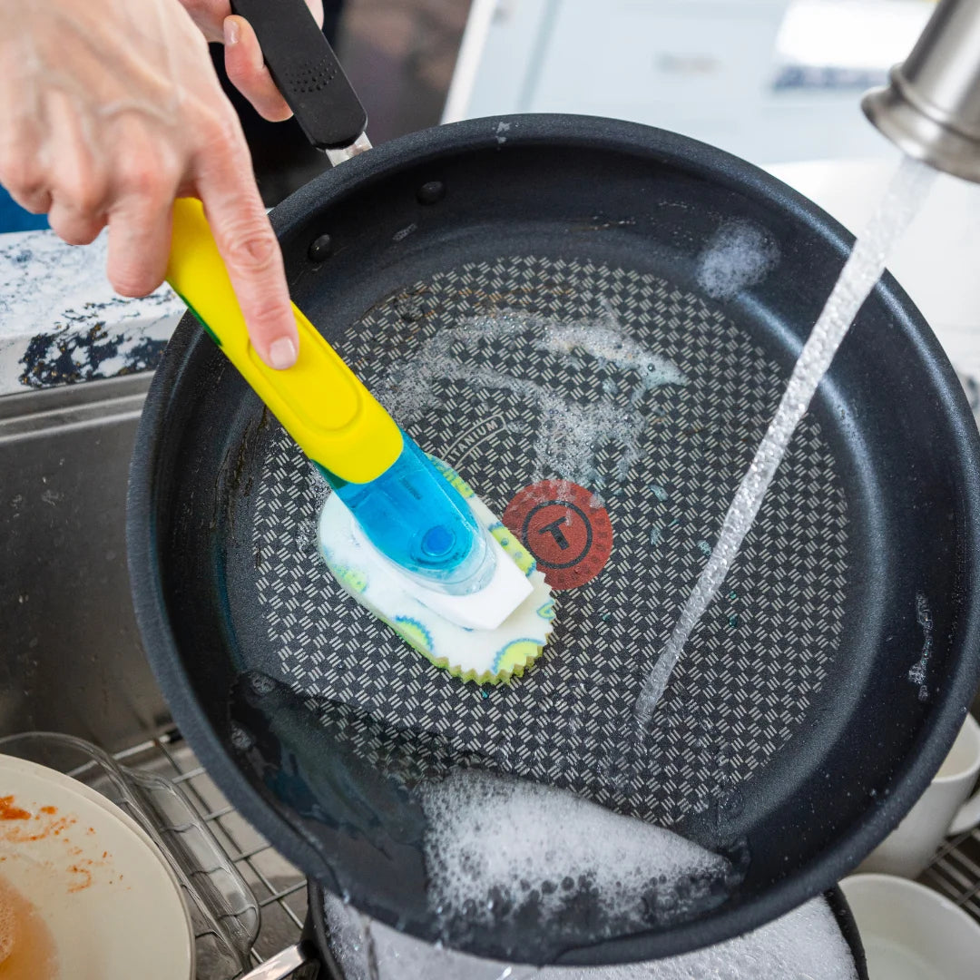 Scrub Daddy Ersatzbürsten – Naturschwamm, Oval, für Dish Daddy, Gelb, 2 Stk.