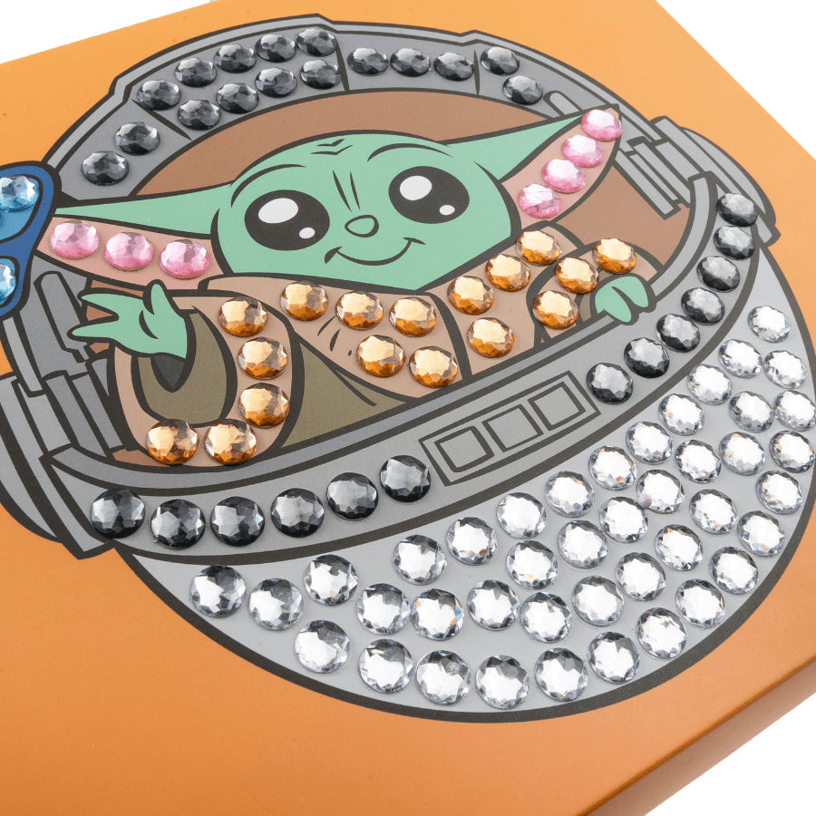 CRAFT Buddy Crystal Art Junior – Diamond-Painting-Set – Grogu – 20 × 25 cm – ab 4 Jahren