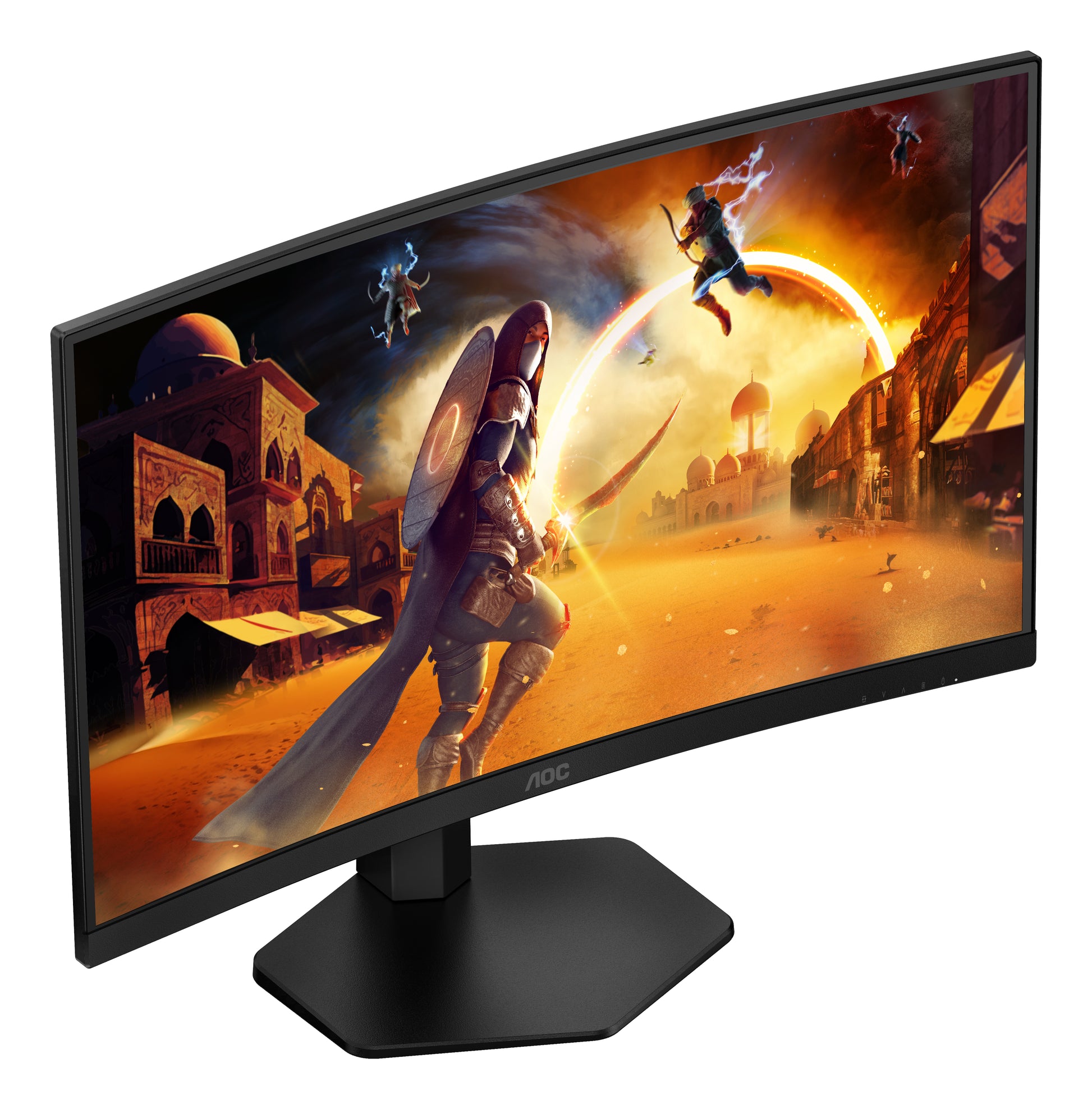 AOC CQ27G4X – Monitor, 27", VA, 180 Hz, 300 cd/m², Gebogen, Adaptive Sync, VESA 100 × 100, Schwarz