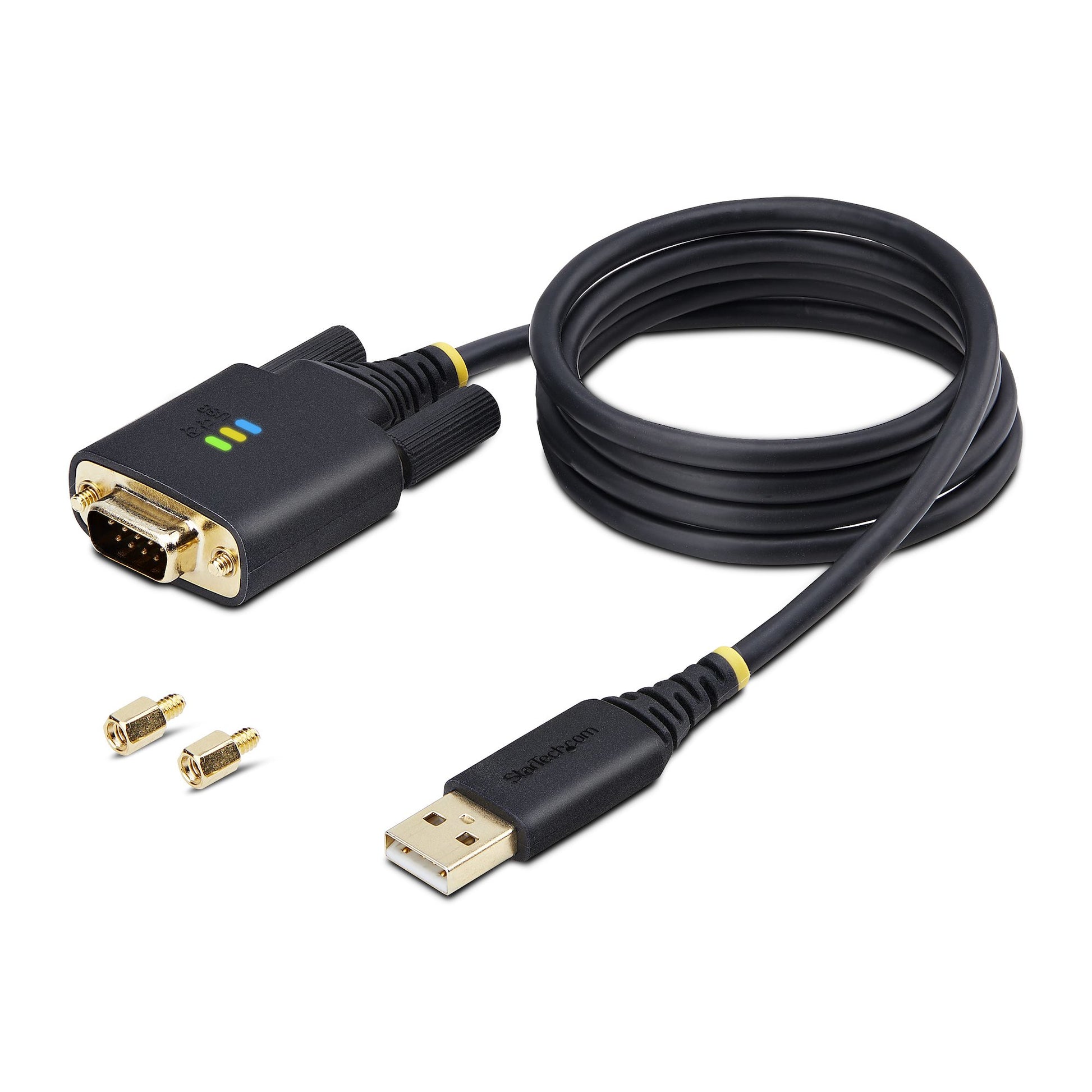 StarTech.com USB-A zu RS-232 Kabel – FTDI (FT232R), 921,6 Kbit/s, 1 m – für Windows/macOS/Linux, Schwarz