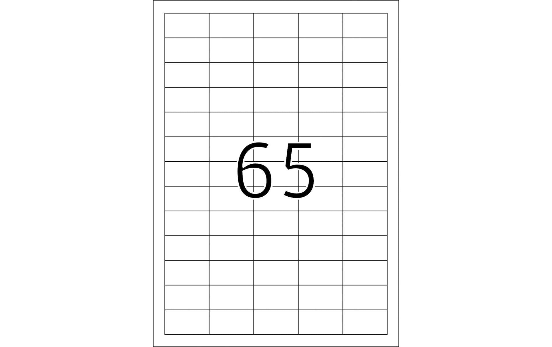 HERMA Druckeretiketten, 38 mm × 21 mm, weiss, Papier, permanent, 25 Blatt