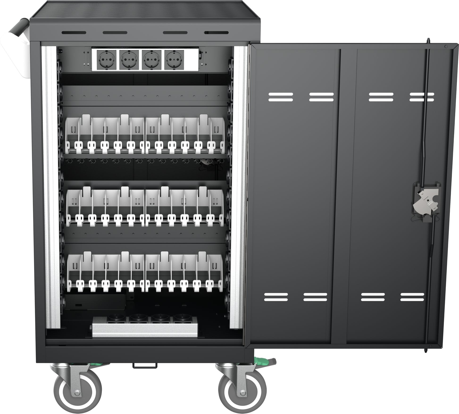 Acer Gerätewagen – für 32 Geräte – Intelligentes Laden, Abschliessbar – Schwarz