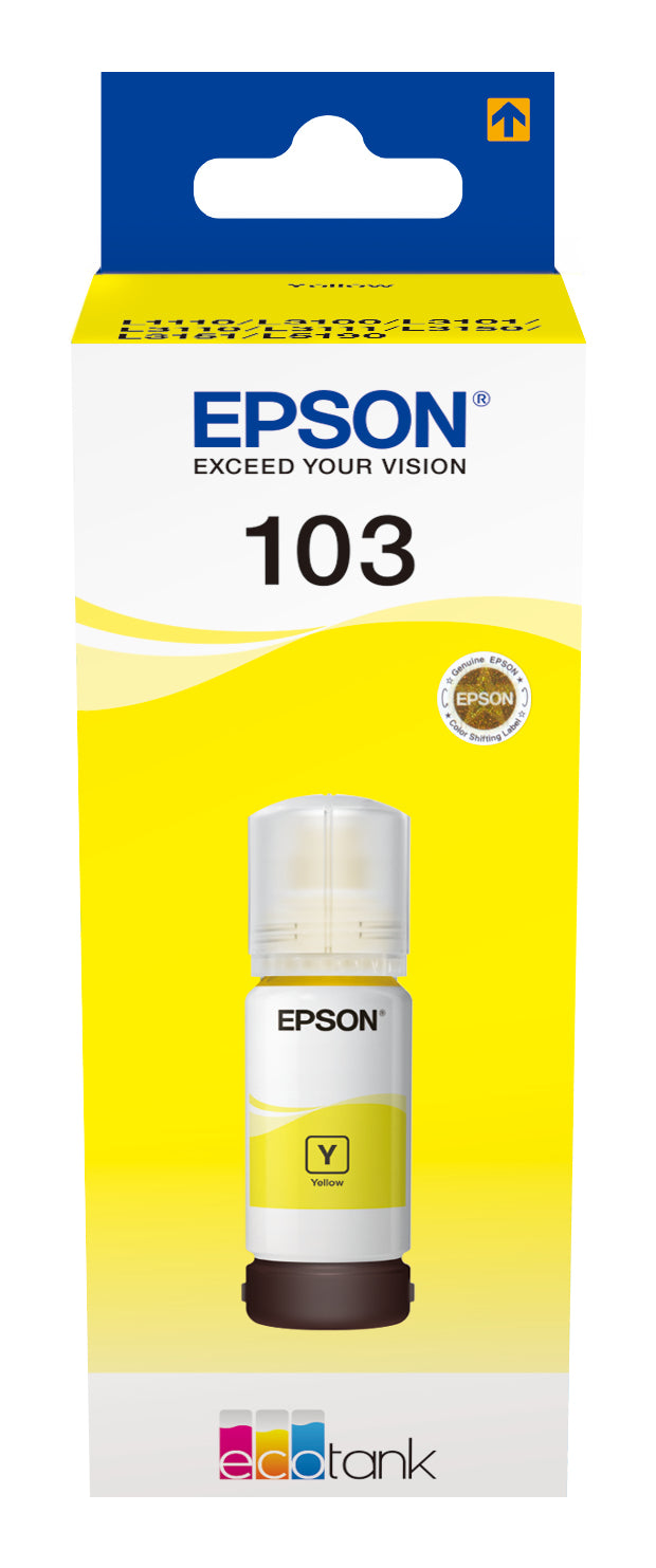 Epson Tintenpatrone 103 (EcoTank), Gelb – für EcoTank