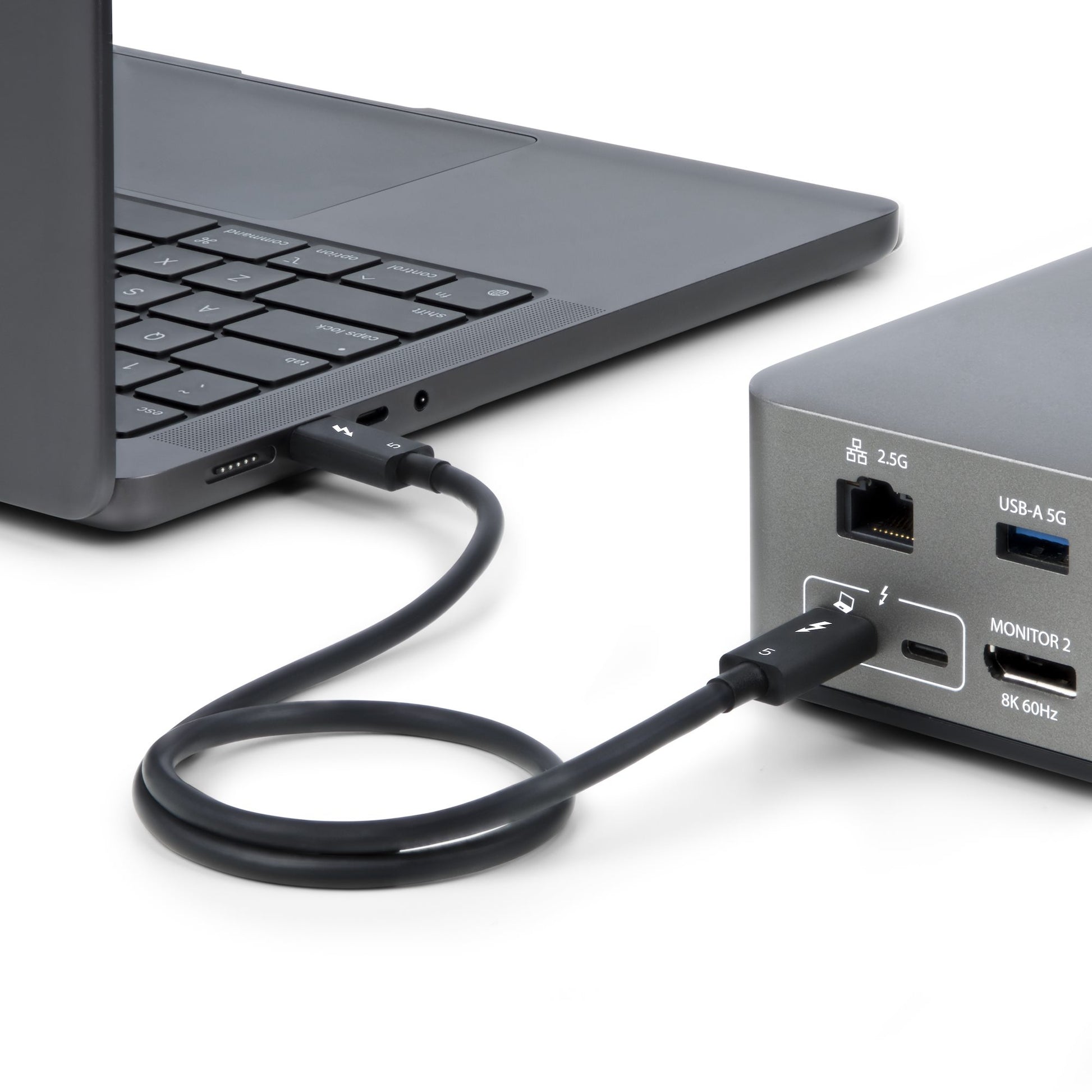 StarTech.com Thunderbolt 5 (USB-C) Kabel – 120 Gbit/s – 0,8 m – PD 240 W – 8K/60 – TPE-Mantel – Weiss