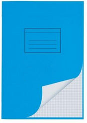 Elco Schulheft – A4 – kariert – 24 Blatt – abgerundete Ecken, blau, 10 Stück