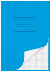 Elco Schulheft – A4 – kariert – 24 Blatt – abgerundete Ecken, Schildaufdruck, blau, 10 Stück