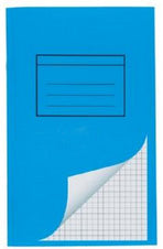 Elco Schulheft – 110 × 175 mm – kariert 4 mm – 24 Seiten – gebunden, blau, 20 Stück