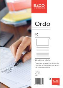 Elco Sichtmappe A4 – Weiss, Papier, Beschriftungsvordruck, 10er-Pack