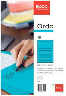 Elco Ordo Classico Sichtmappe A4 – Intensivblau, Papier, 10er-Pack