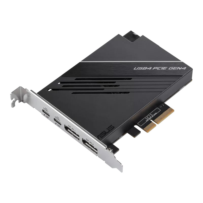 ASUS USB4 PCIe Gen4 Karte – PCIe 4.0, USB-C + DisplayPort-Ausgang – für Windows 10 x64/11 – Mehrfarbig