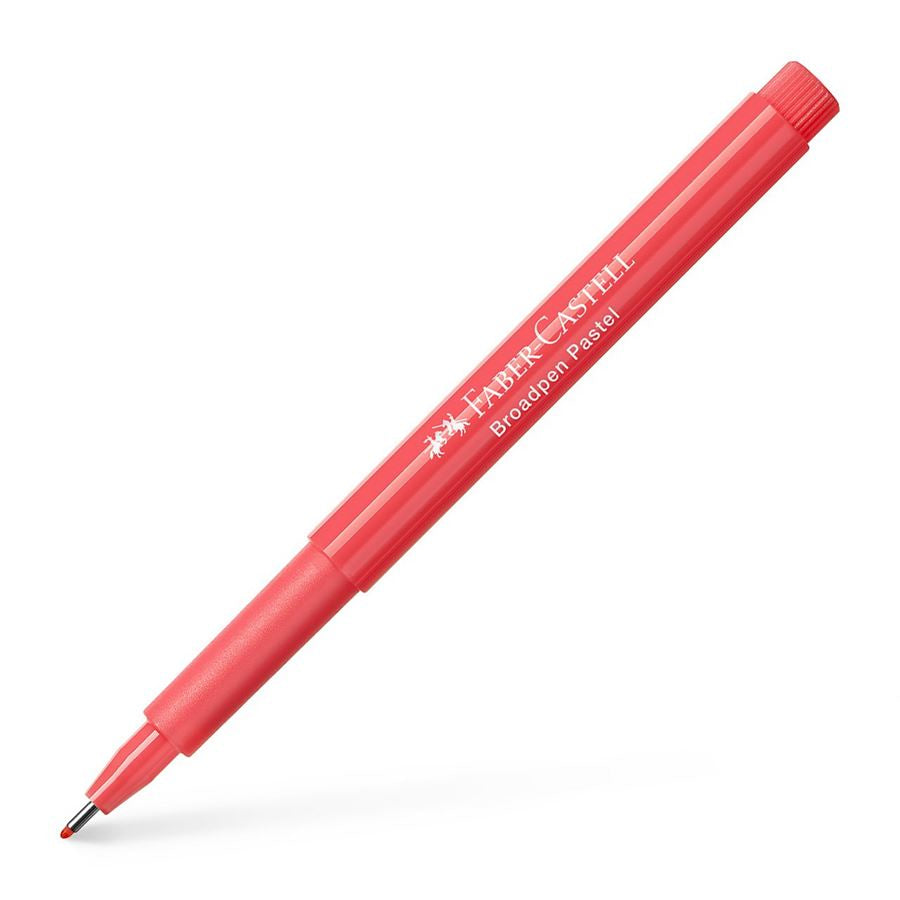 Faber-Castell Broadpen 1554 Fineliner – 0,8 mm, rot, 1 Stk., Cap-Off
