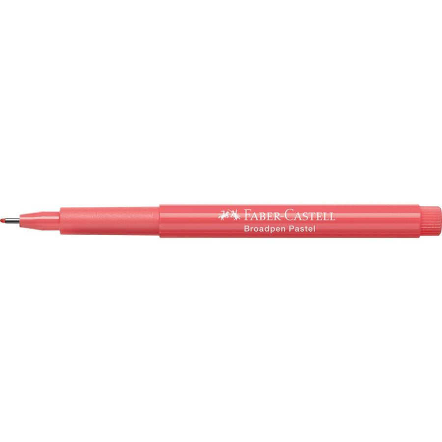 Faber-Castell Broadpen 1554 Fineliner – 0,8 mm, rot, 1 Stk., Cap-Off