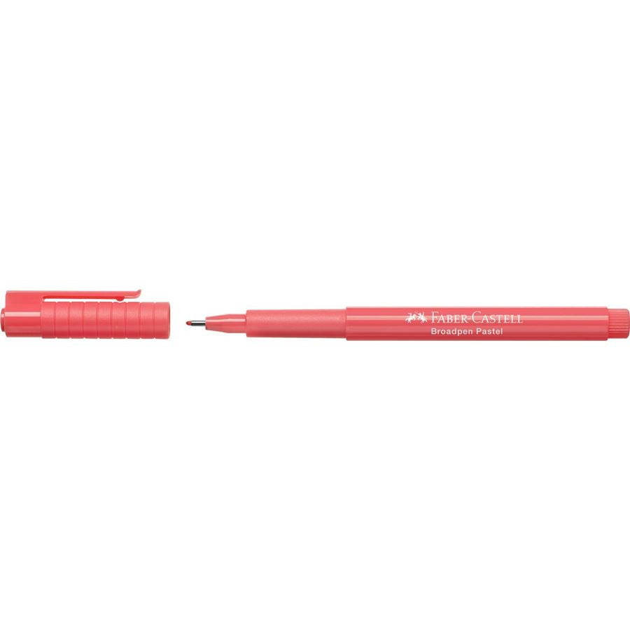 Faber-Castell Broadpen 1554 Fineliner – 0,8 mm, rot, 1 Stk., Cap-Off