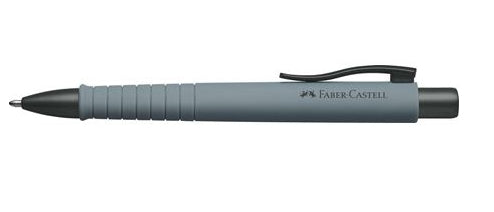 Faber-Castell Poly Ball Urban Kugelschreiber – Blau, Druck, Grau, dokumentenecht, nachfüllbar