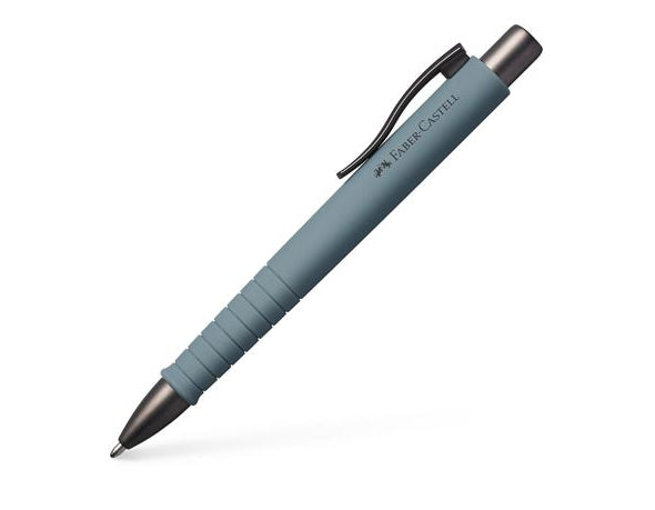 Faber-Castell Poly Ball Urban Kugelschreiber – Blau, Druck, Grau, dokumentenecht, nachfüllbar