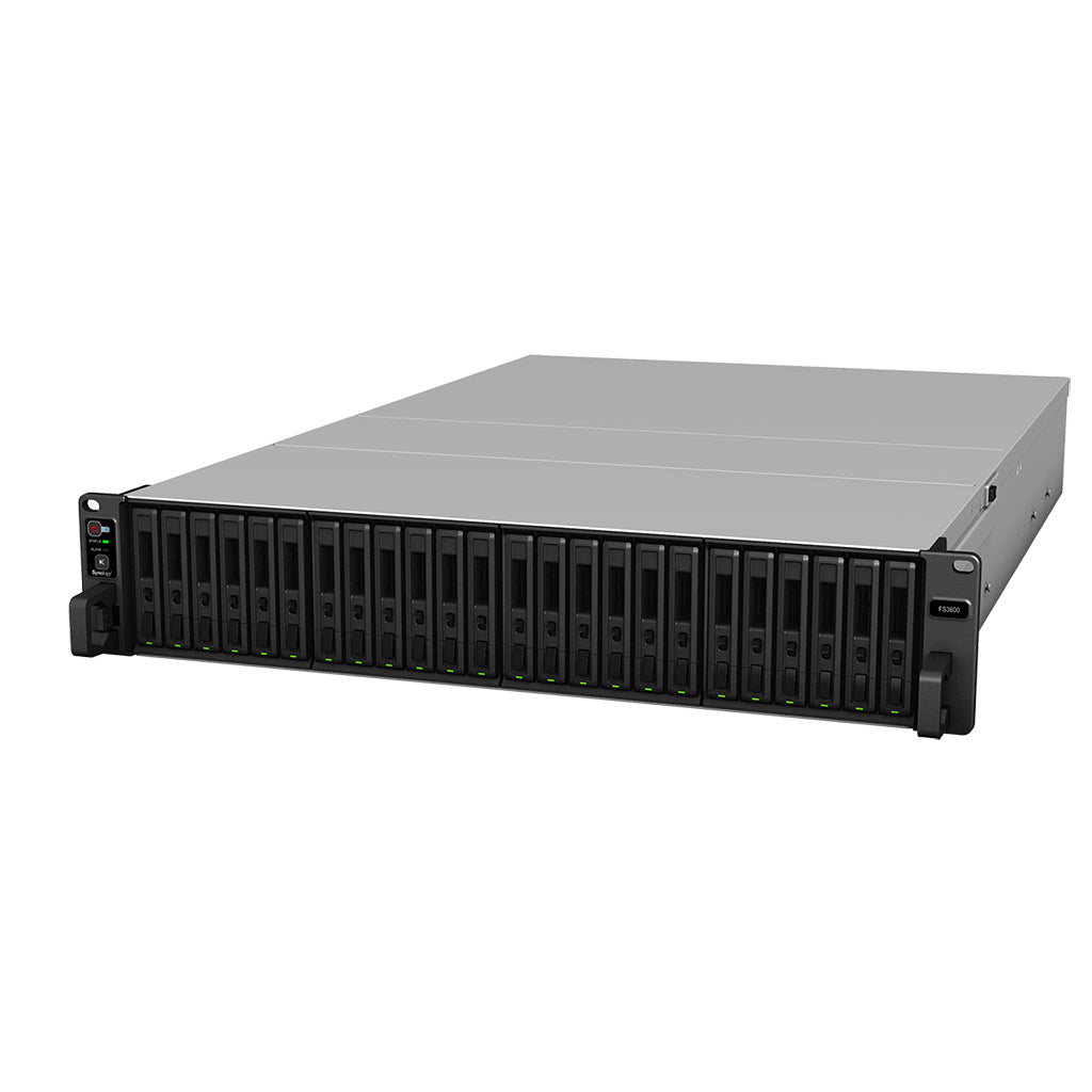 Synology FS3600 – 24-Bay Rack 2U NAS – Intel Xeon D-1567, 16 GB RAM, 10GbE, redundantes Netzteil