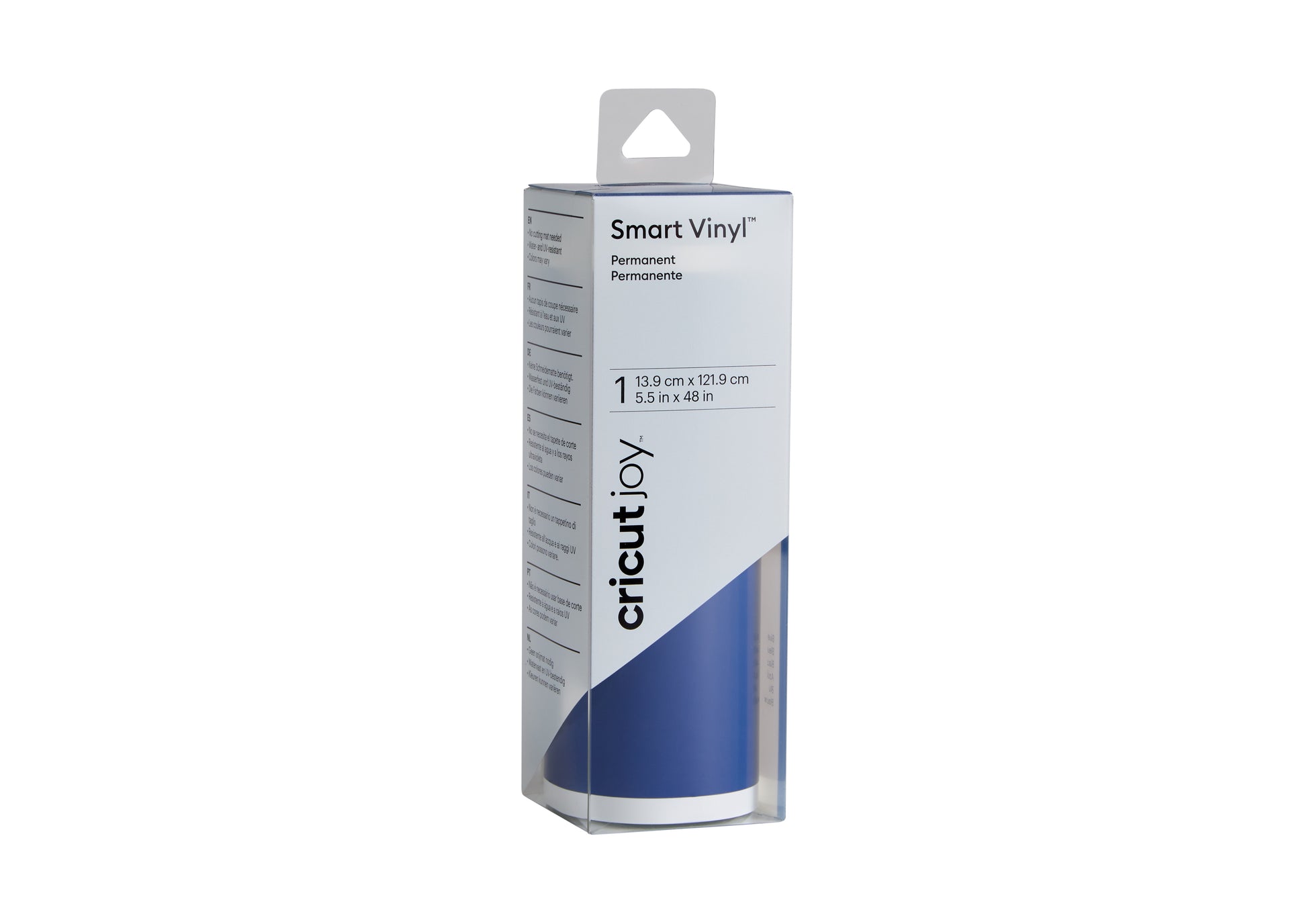 Cricut Smart Vinyl Klebefolie – glänzend, permanent, blau – 13,9 × 121,9 cm – für Cricut Joy