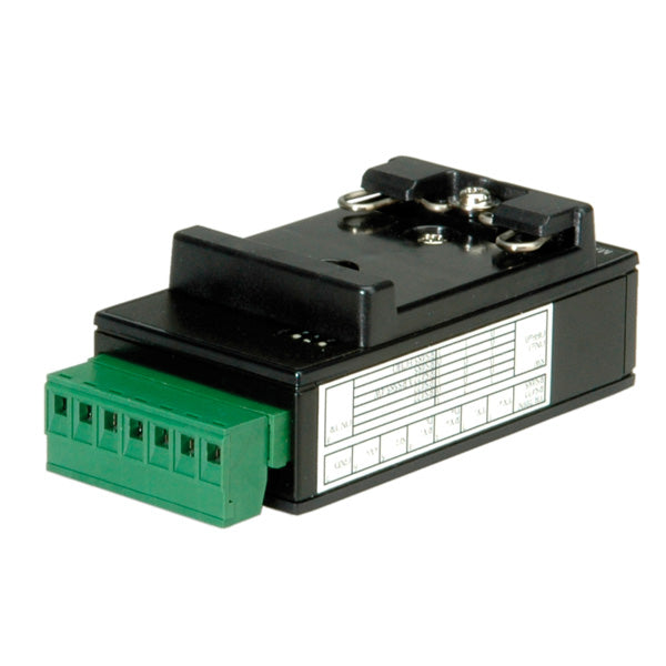 ROLINE RS422/485 zu RS232 Konverter – 115 Kbit/s, DB9 zu Klemmenblock, DIN-Hutschiene, isoliert 3000 VDC